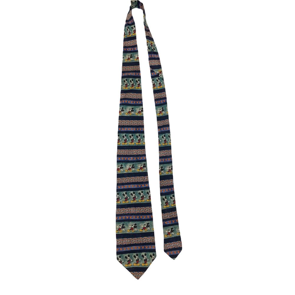 The Disney Store Mickey Mouse Vintage Novelty Necktie 100% Silk